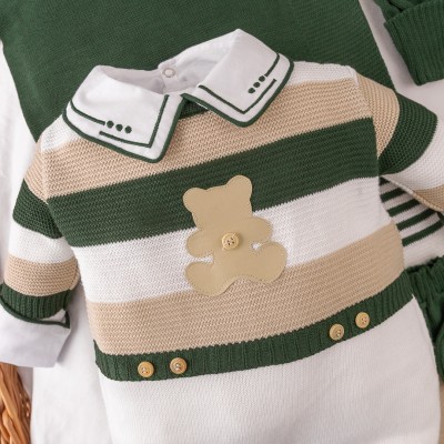  Saída de Maternidade Fernando - Verde Militar e Bege